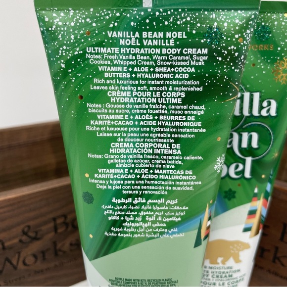 Bath & Body Works Vanilla Bean Noel Body Cream X 2 NEW! - Picture 2 of 2